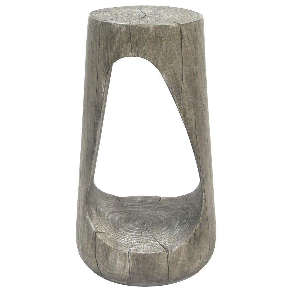 Hearth and Haven Outdoor End Table with Hollow Design in Gray, , large