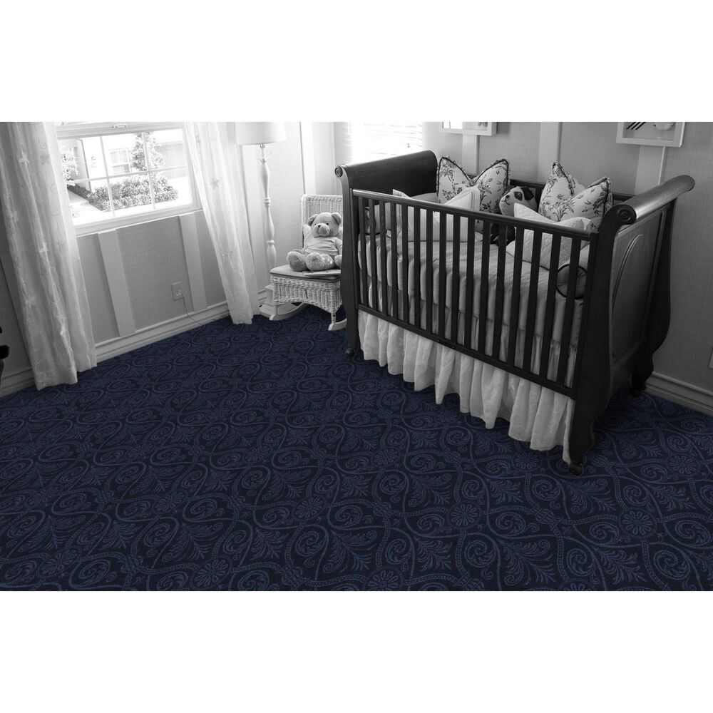 Joy Carpets Damascus Rough Rider Carpet in Navy, , large