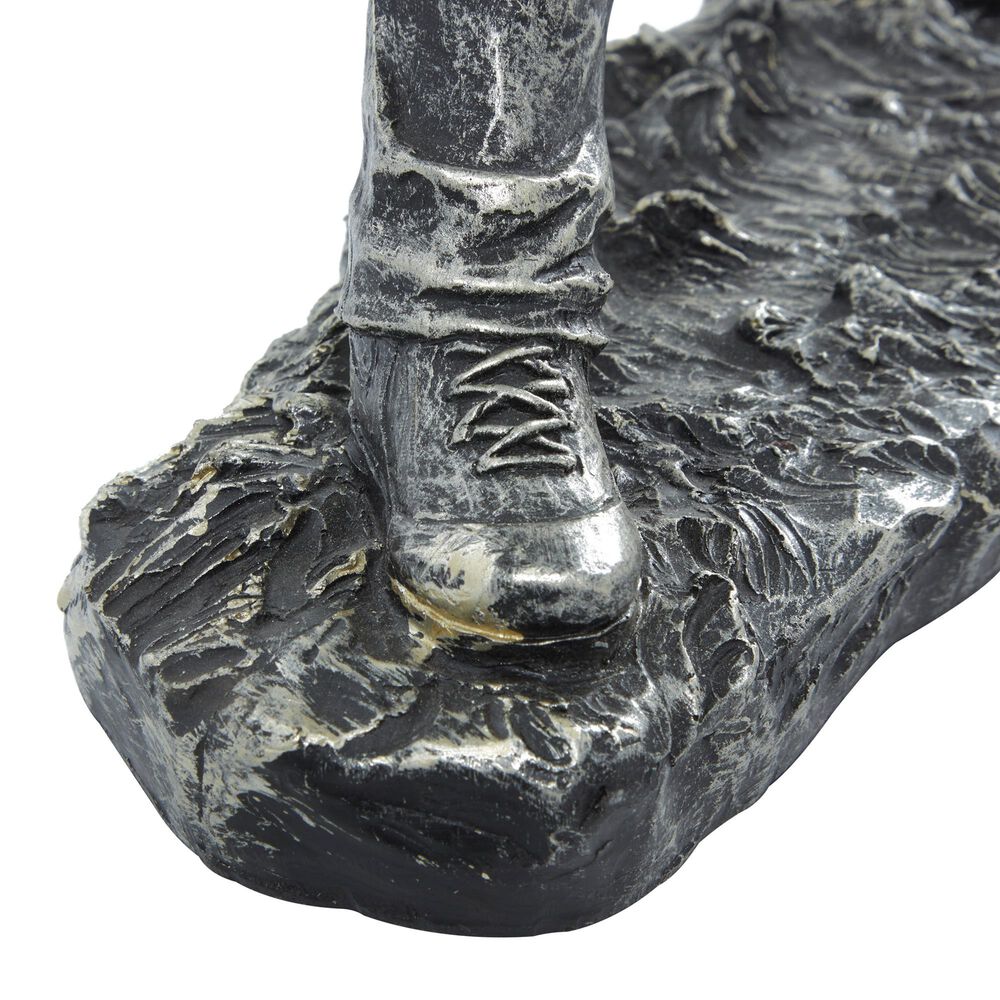 Maple and Jade Baseball Player Sculpture in Silver, , large