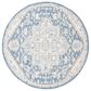 Safavieh Micro-Loop MLP503M 3" Round Blue and Ivory Area Rug, , large