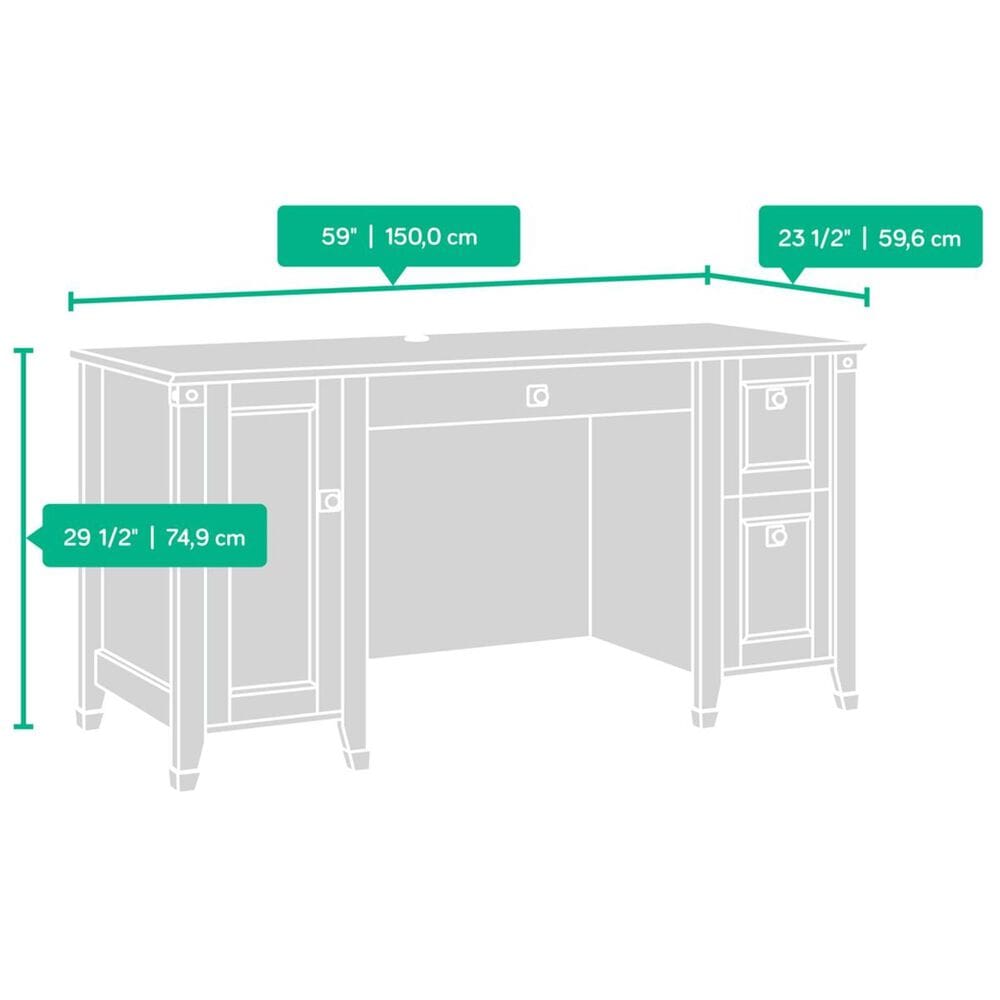 Sauder Carson Forge Computer Desk in Coffee Oak, , large