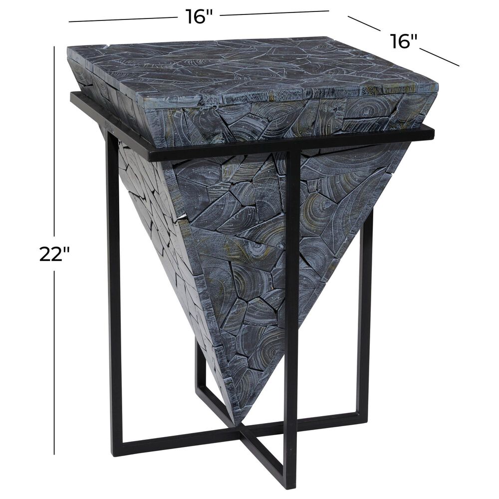 Maple and Jade Frame Accent Table in Grey and Black, , large