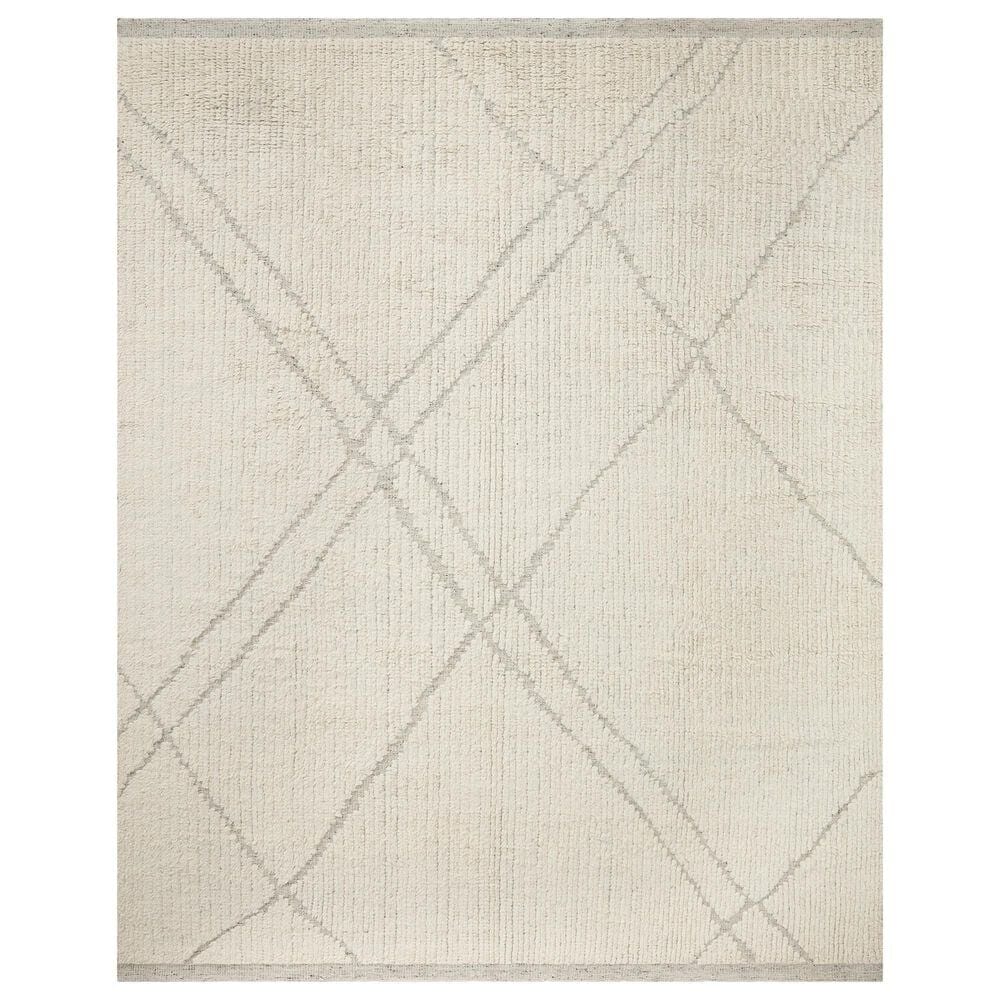 Amber Lewis x Loloi Gwyneth 11"6" x 15" Ivory and Silver Area Rug, , large