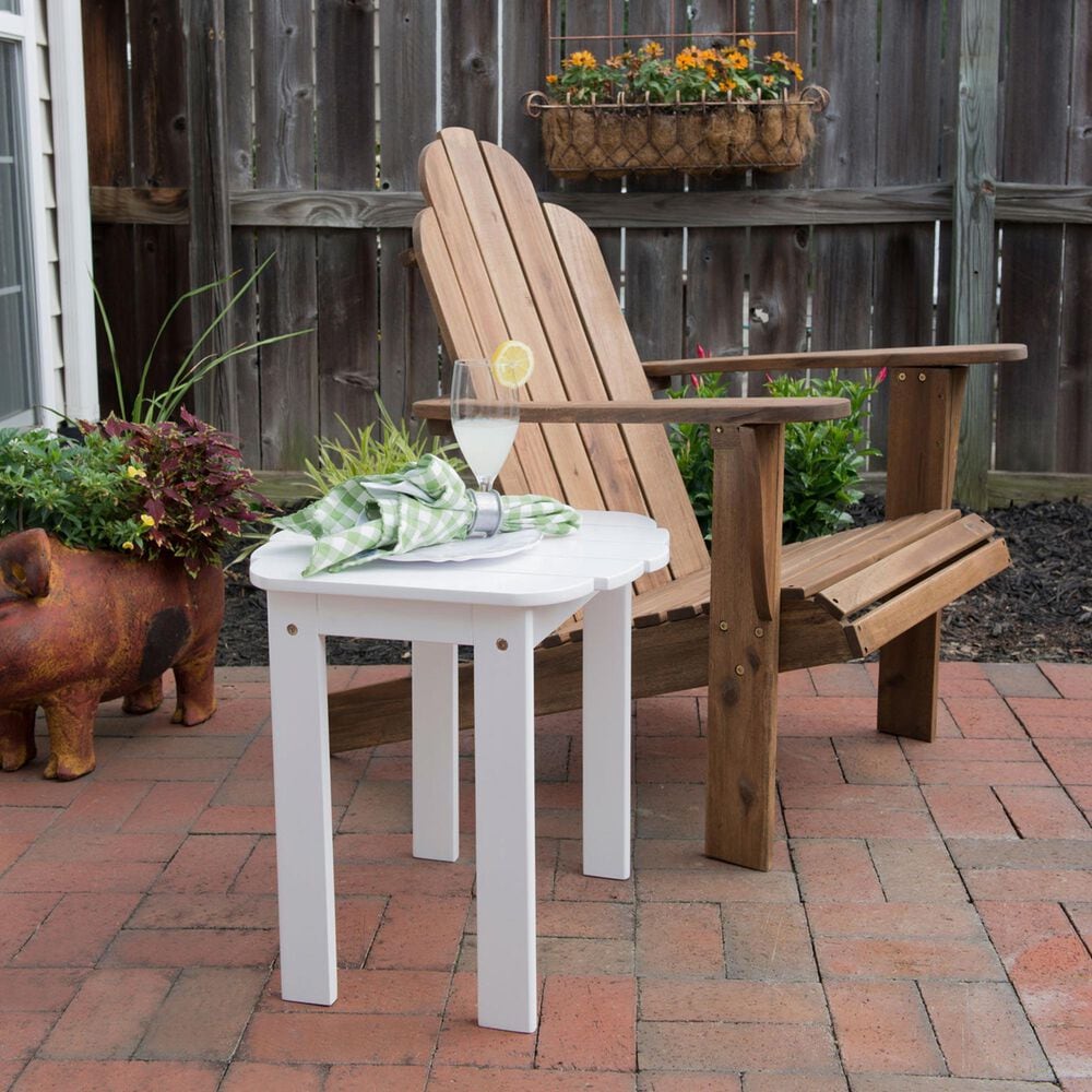 Linon Home Decor Adirondack End Table in White, , large
