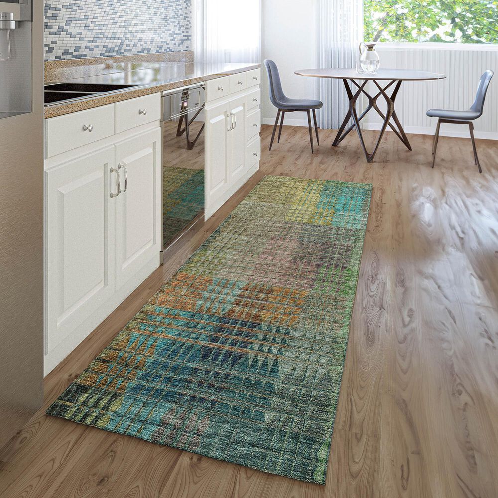 Dalyn Rug Company Trevi 2&#39;3&quot; x 7&#39;6&quot; Green Runner, , large