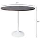 Leisuremod LeisureMod Verve Collection Modern Bar Height Table White Base with 48 Round Dark Walnut MDF Top, , large