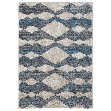 Feizy Rugs Mynka 5" x 8" Blue and Gray Area Rug, , large