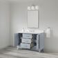 37B Fenwick 48" Single Bathroom Vanity in Soft Blue with Glossy White Composite Stone Top and Backsplash, , large