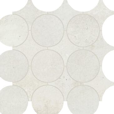 Dal-Tile Rekindle White 13.5" x 13.5" Canvas Dot Porcelain Mosaic Sheet, , large