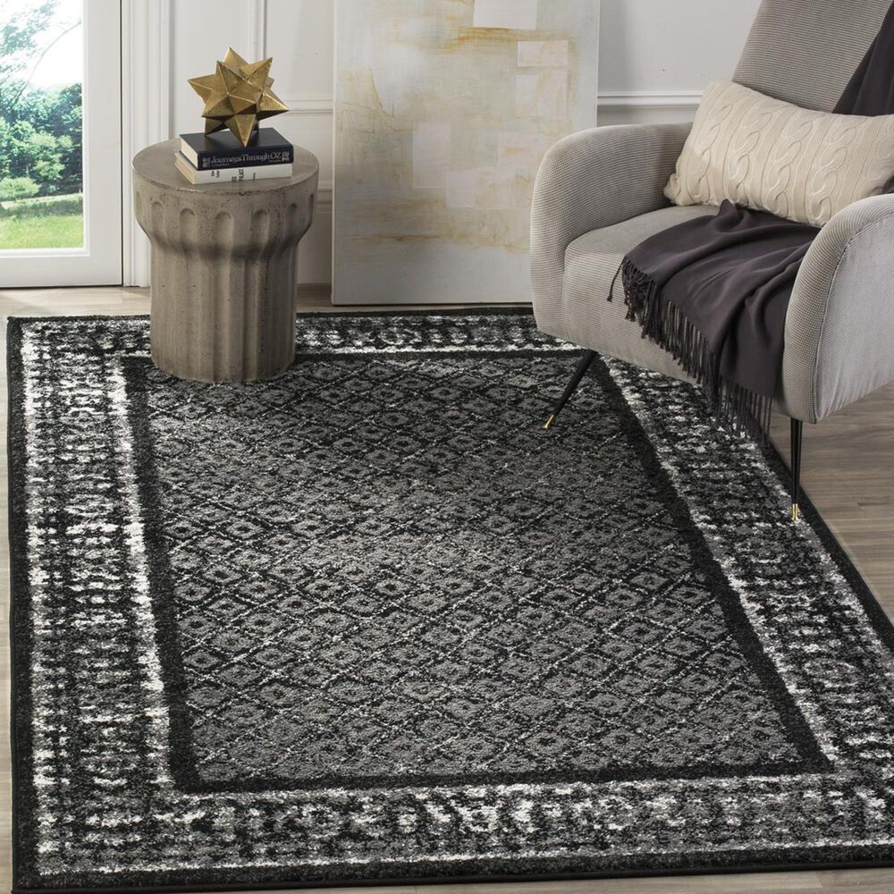 Safavieh Adirondack ADR110A-5 5"1" x 7"6" Black/Silver Area Rug, , large