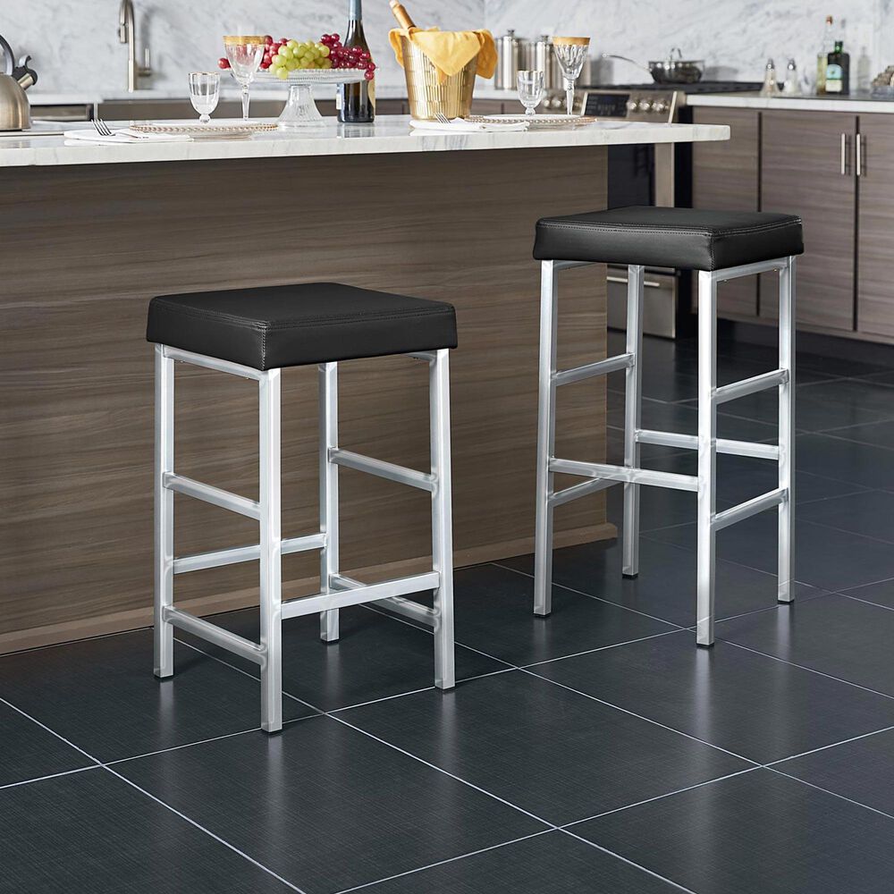 OSP Home Backless 30&quot; Counter Height Bar Stool in Black, , large