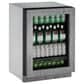 U-Line 24" Glass Door Refrigerator with Integrated Frame in Black, , large