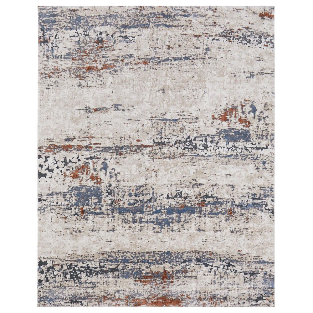 Feizy Gilmore 8" x 10" Ivory and Blue Area Rug, , large
