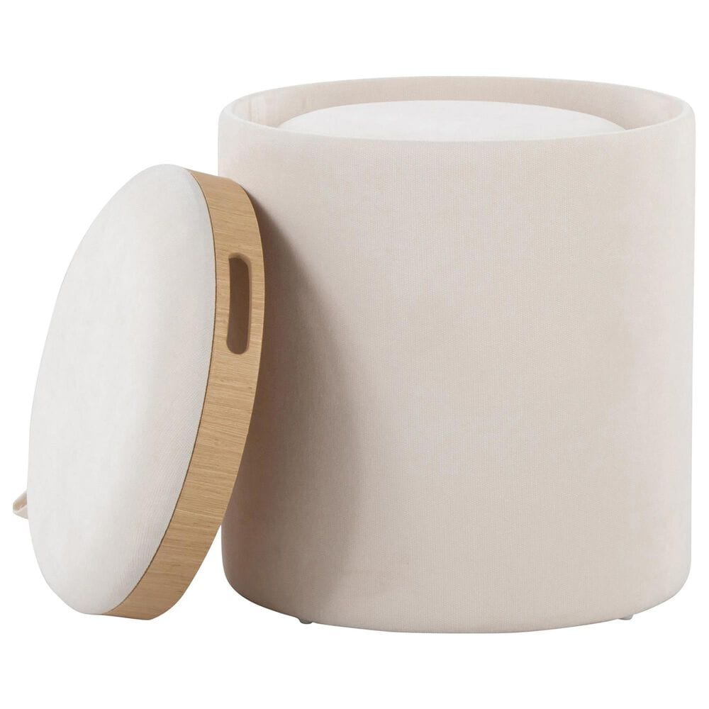 Lumisource Tray 2-Piece Nesting Ottoman Set in Cream, , large