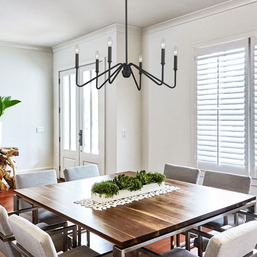 Golden Lighting Kennedy 6-Light Chandelier in Natural Black, , large