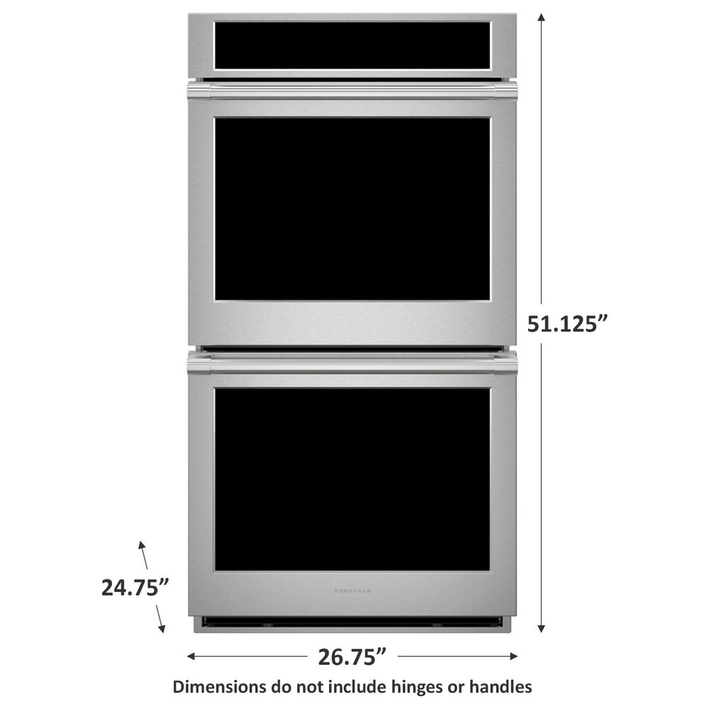 Monogram 27&quot; Smart Electric Convection Double Wall Oven Statement Collection - Stainless Steel, , large
