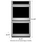Monogram 27" Smart Electric Convection Double Wall Oven Statement Collection - Stainless Steel, , large