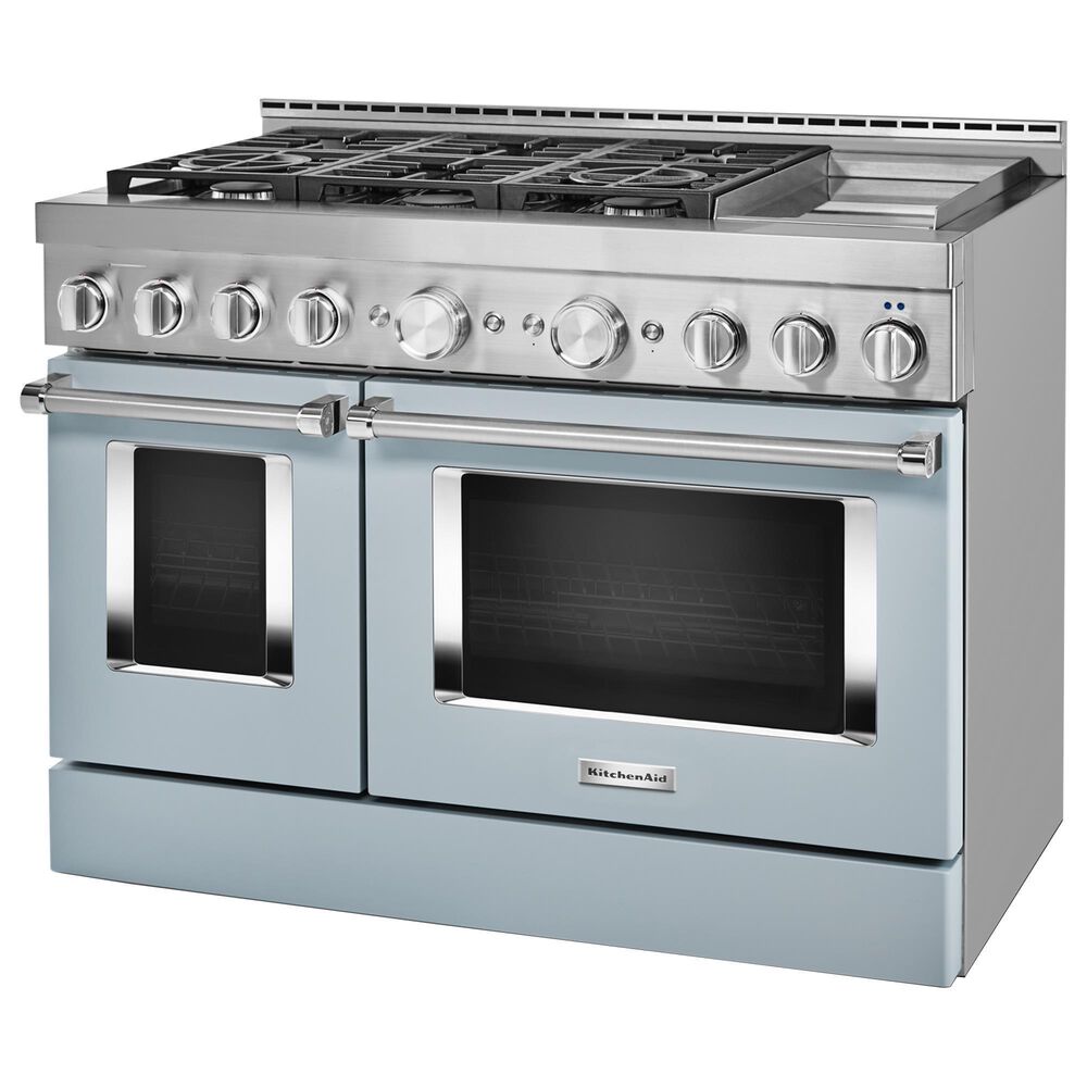 KitchenAid 6.3 Cu. Ft. Freestanding Gas Range with Griddle in Misty Blue, , large