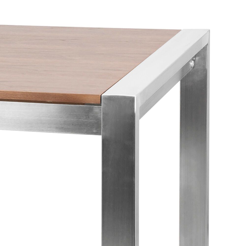 Lumisource Fuji Counter Table in Walnut/Stainless Steel, , large