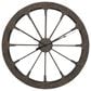 Maple and Jade Metal Wall Clock in Distressed Brown, , large