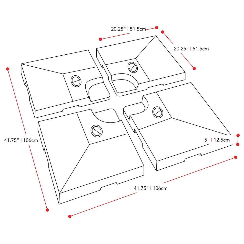 CorLiving Deluxe Patio Base in Dark Grey, , large