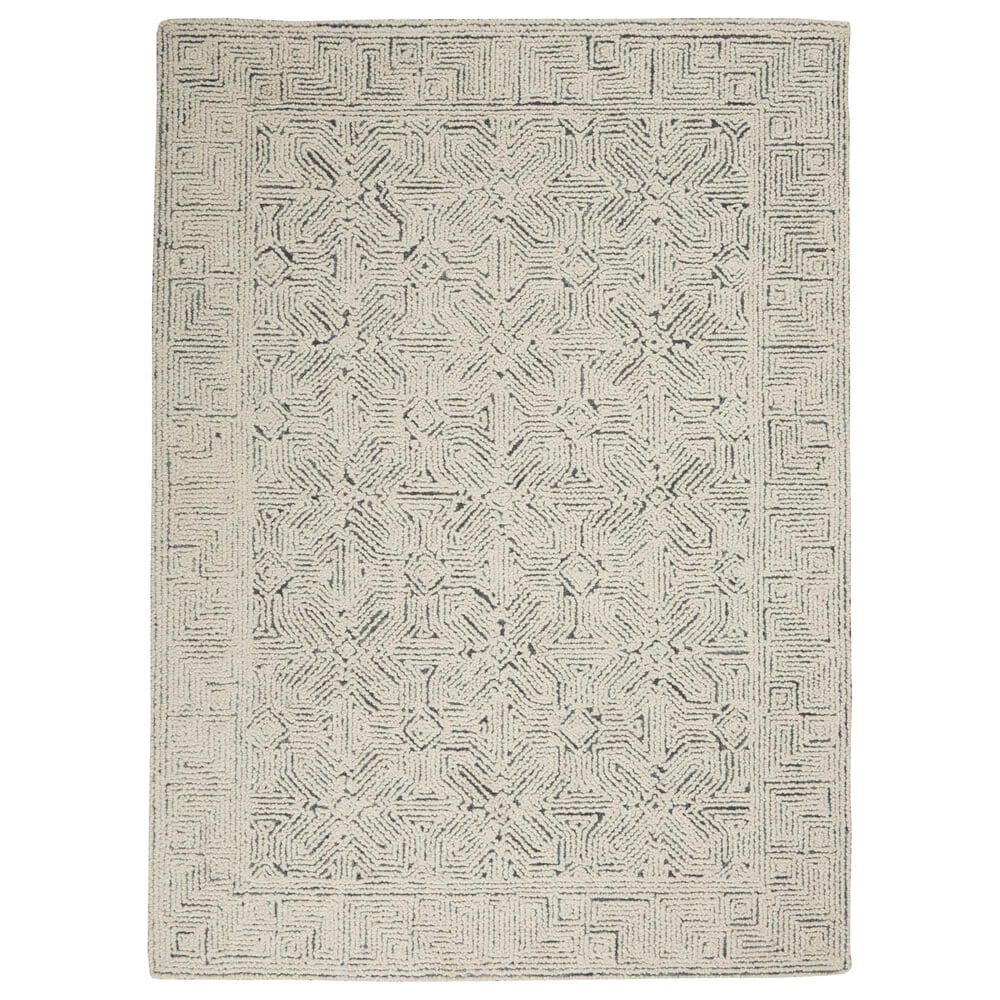 Nourison Colorado 5"3" x 7"3" Ivory and Navy Area Rug, , large