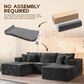 HOMLUX 108" Modular Sofa Set in Gray, , large