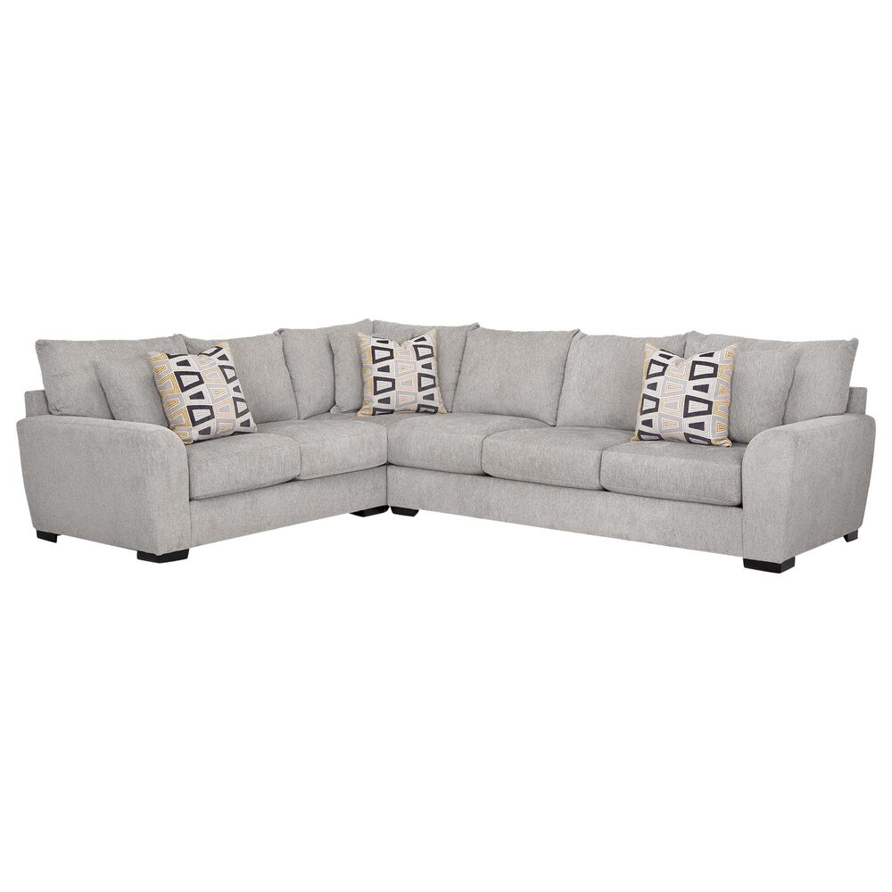 Moore Furniture Dorian Stationary Sectional in Pebbles Shadow, , large