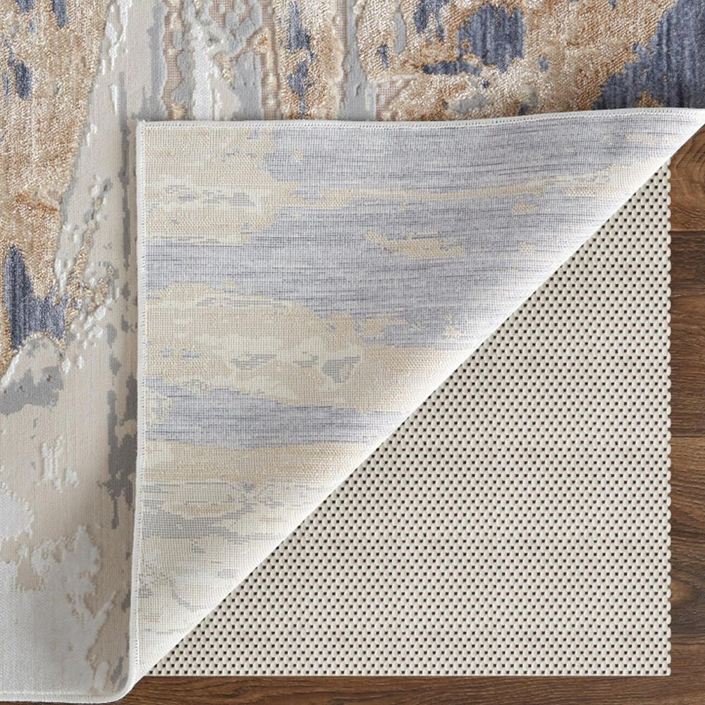 Feizy Laina 4&#39; x 6&#39; Beige and Blue Area Rug, , large