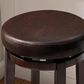 Linon Home Decor Maya Swivel Bar Stool with Brown Cushion in Rich Brown, , large