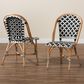 Baxton Studio Ambre Side Chair in Black and White (Set of 2), , large