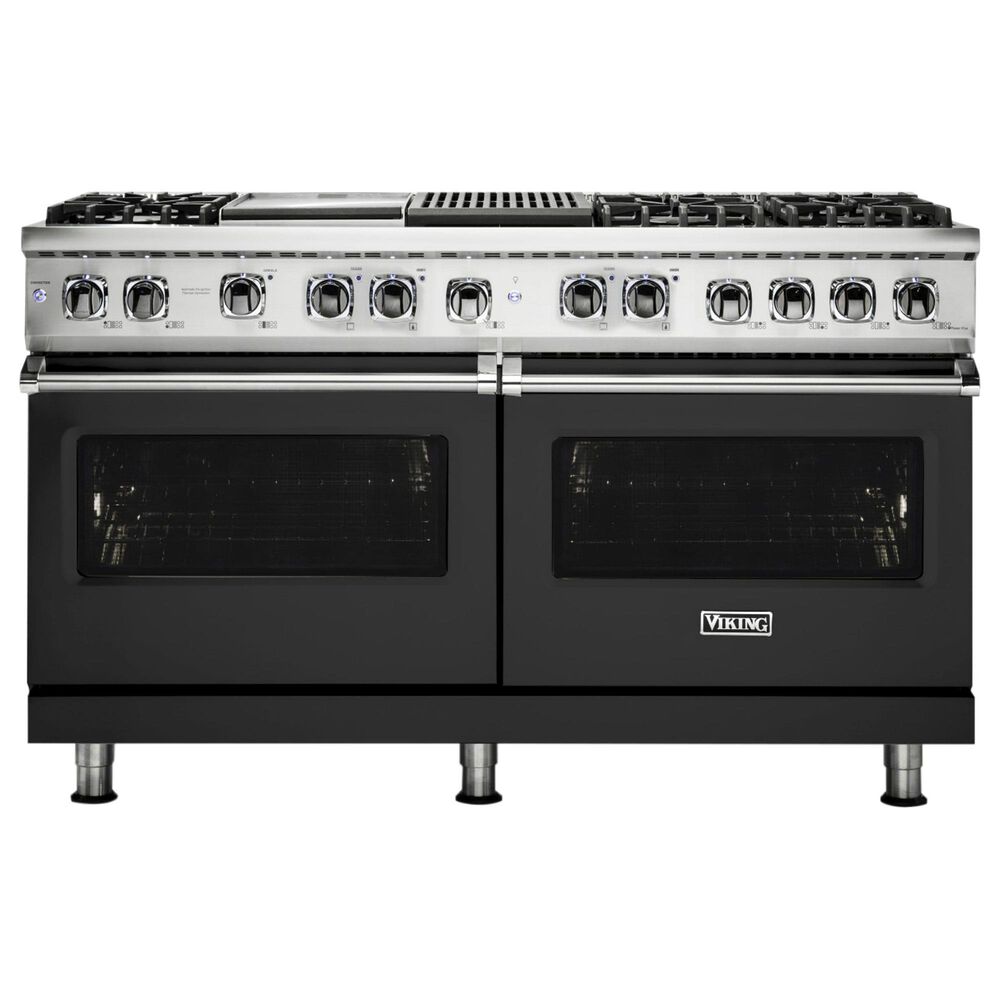Viking Range 4.7 Cu. Ft. Freestanding Dual Fuel Range with Convection in Black and Stainless, , large