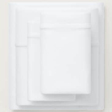 Purple SoftStretch 4-Piece Full Sheet Set in True White, , large