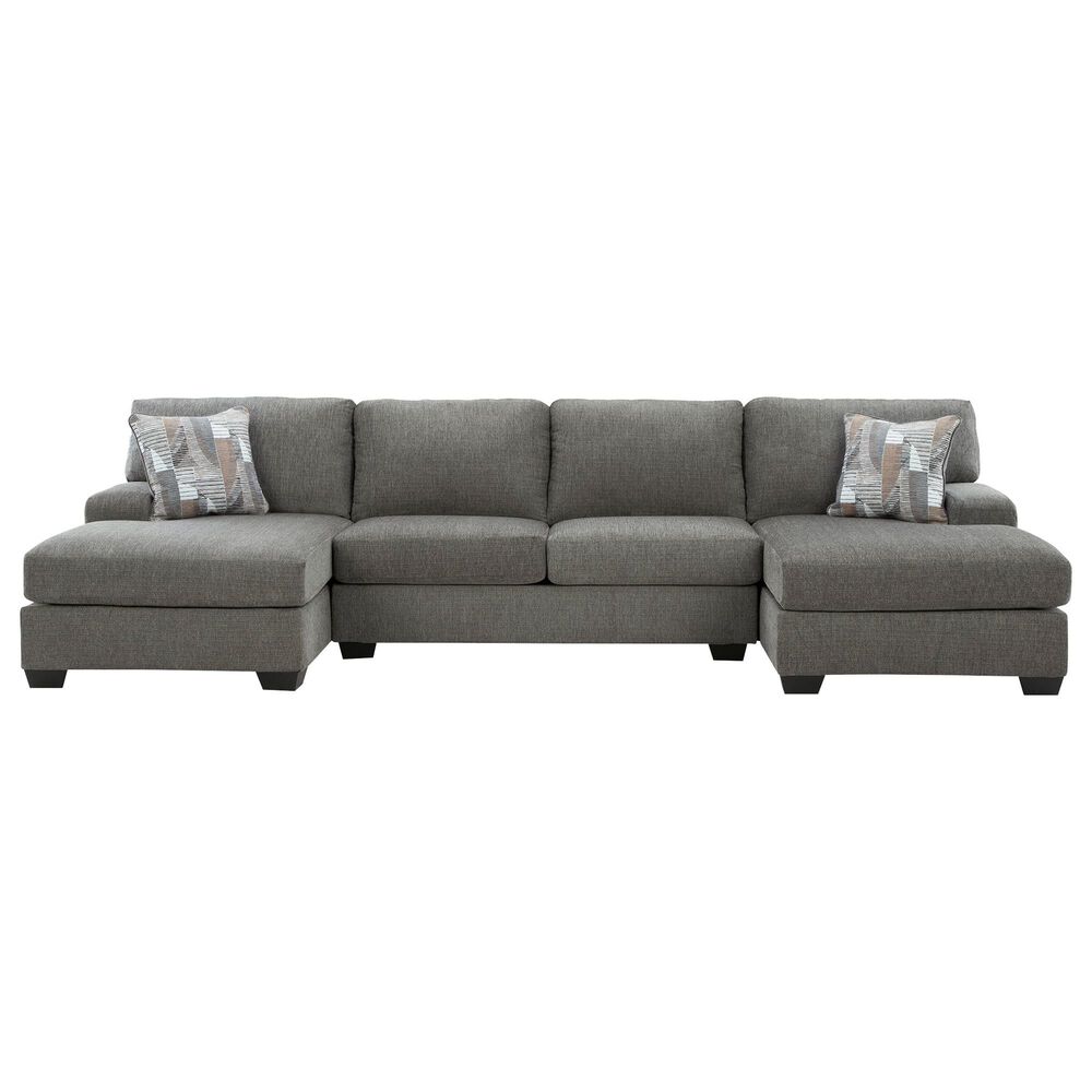 Ashley Clarington 3-Piece Sleeper Symmetrical Sectional with Double Chaise in Greystone, , large