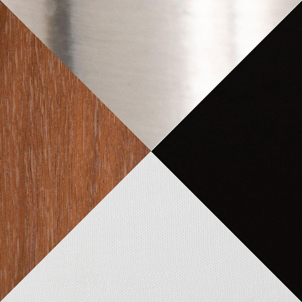 Lumisource Robyn Floor Lamp with White Shade in Walnut and Black, , large