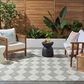 Nourison Positano Geometric Light Grey 5" x 7" Indoor/Outdoor Area Rug, , large