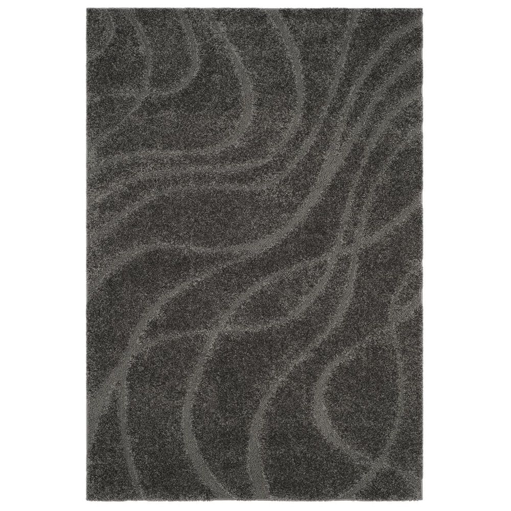 Safavieh Florida Shag SG471-8080-5 5"3" x 7"6" Grey/Grey Area Rug, , large