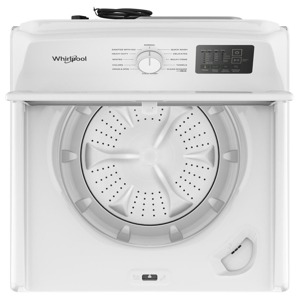 Whirlpool 4.3 Cu. Ft. Top Load Impeller Washer with Quick Wash Cycle and Soft Close Glass Lid in White, , large