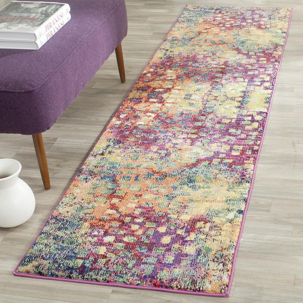 Safavieh Monaco MNC225D-28 2"2" x 8" Pink/Multi Runner, , large