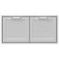 Hestan 42" Double Storage Doors in Stainless Steel, , large
