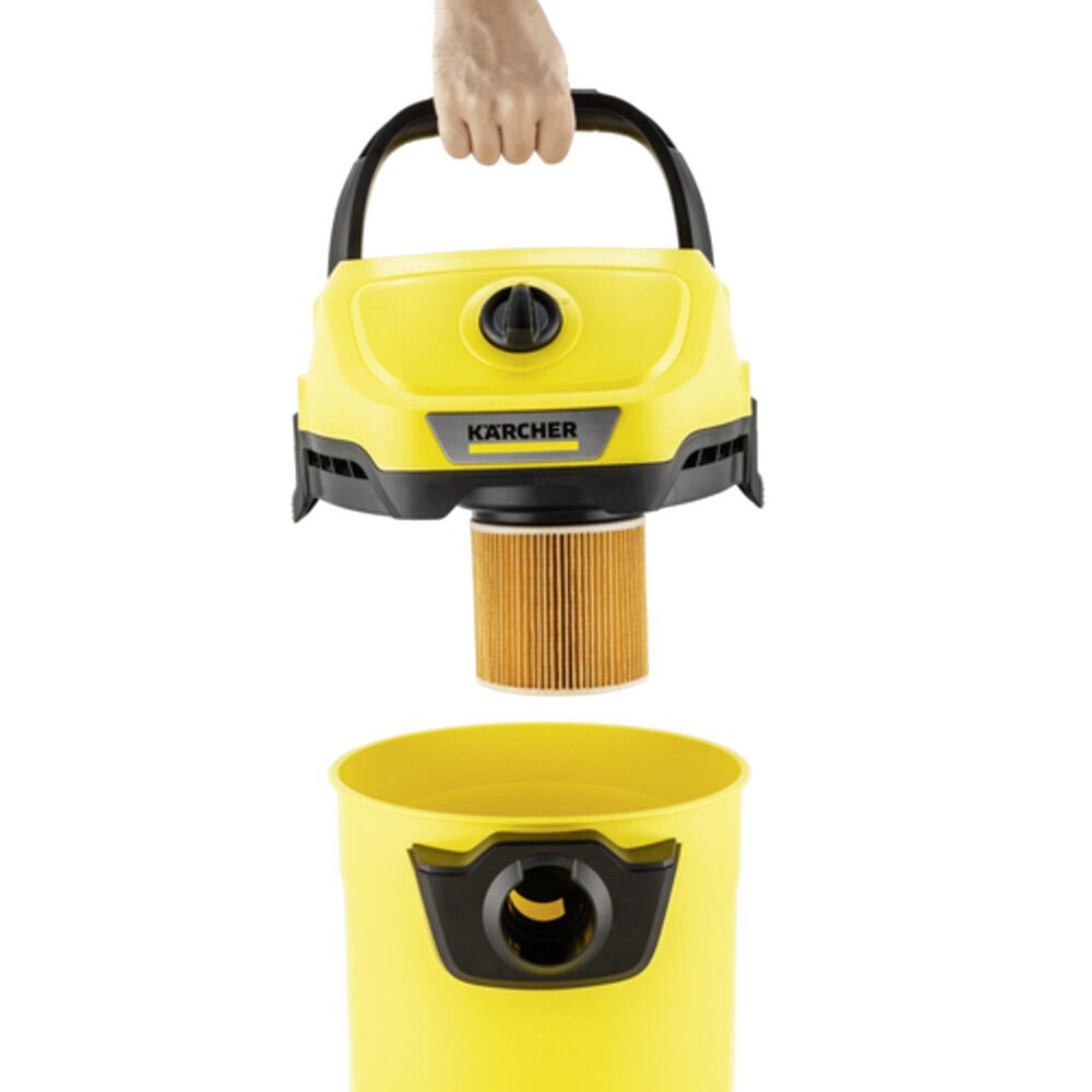 Karcher WD 3 Wet and Dry Vacuum with 4.5 Gallon Tank in Yellow, , large