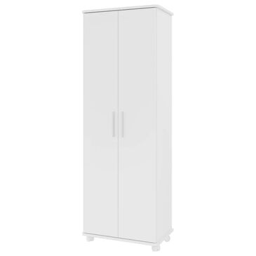 Dayton Catalonia 10-Shelf Mobile Shoe Closet in White, , large