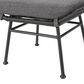 Hearth and Haven Montana Outdoor Ottoman with Gray Cushion in Black (Set of 2), , large