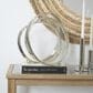 Maple and Jade Abstract Looped Decorative Sculpture in Satin Silver, , large