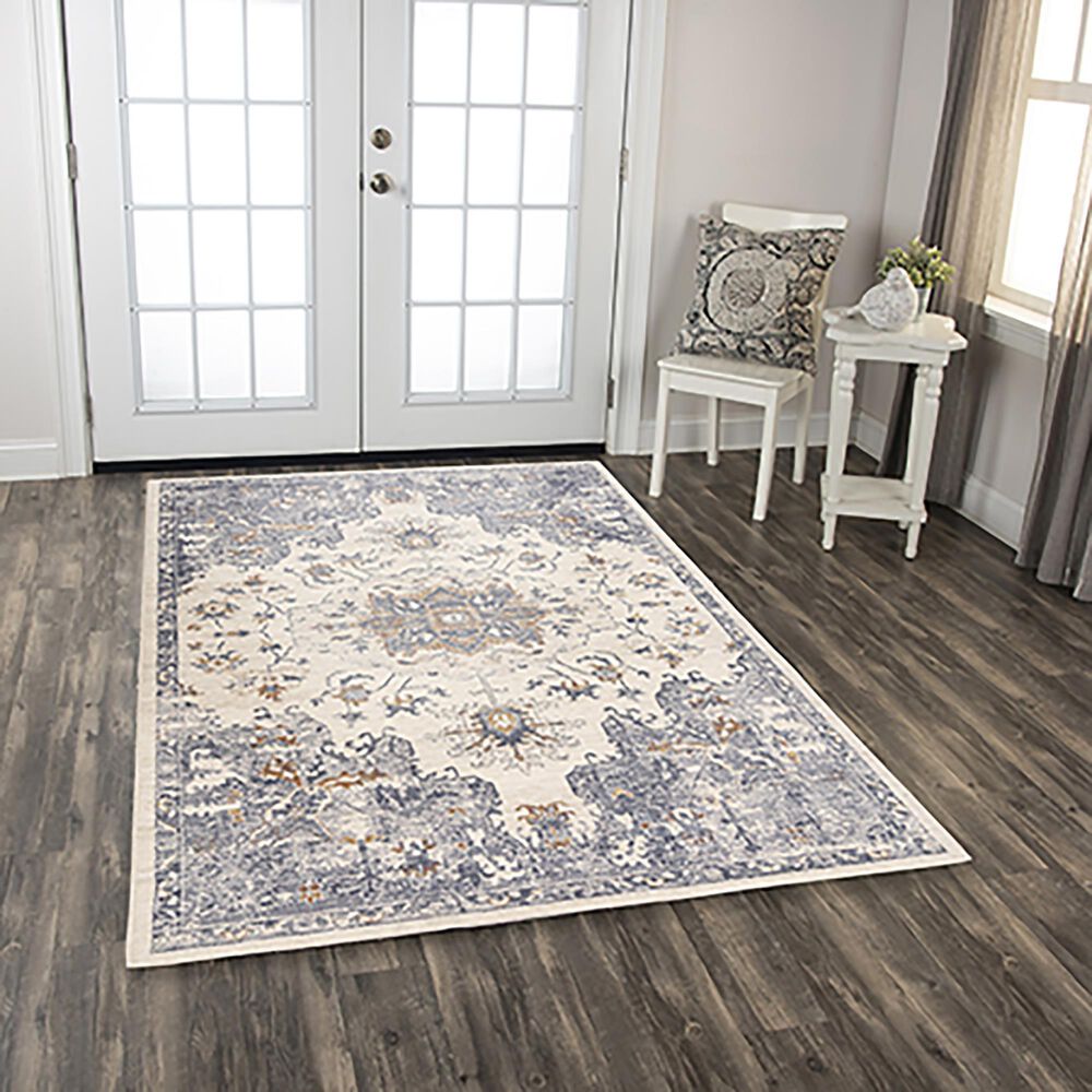 RIZZY Ventura VRA751 3&#39; x 5&#39; Blue and Ivory Area Rug, , large