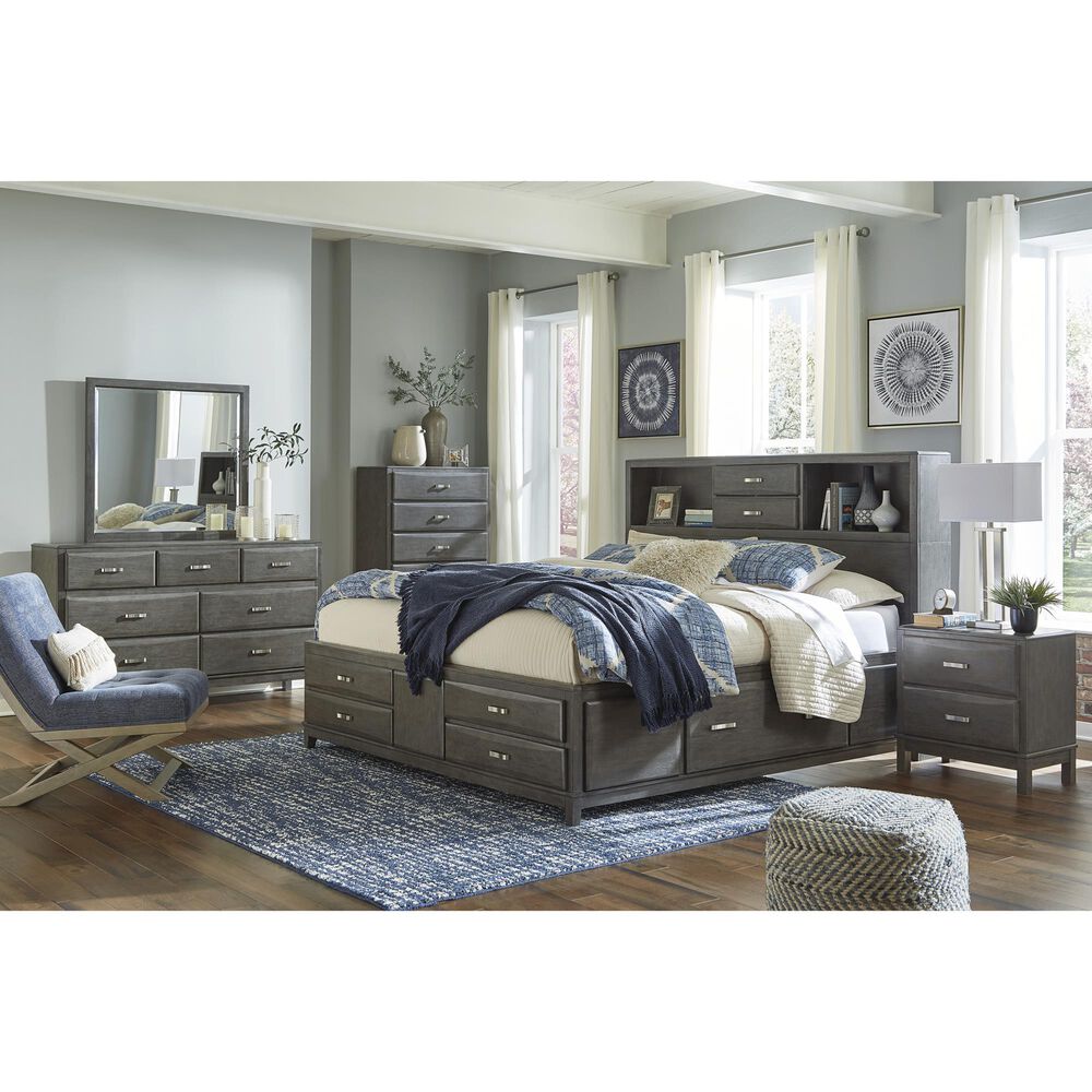 Ashley Caitbrook Cal King Storage Bed in Gray, , large