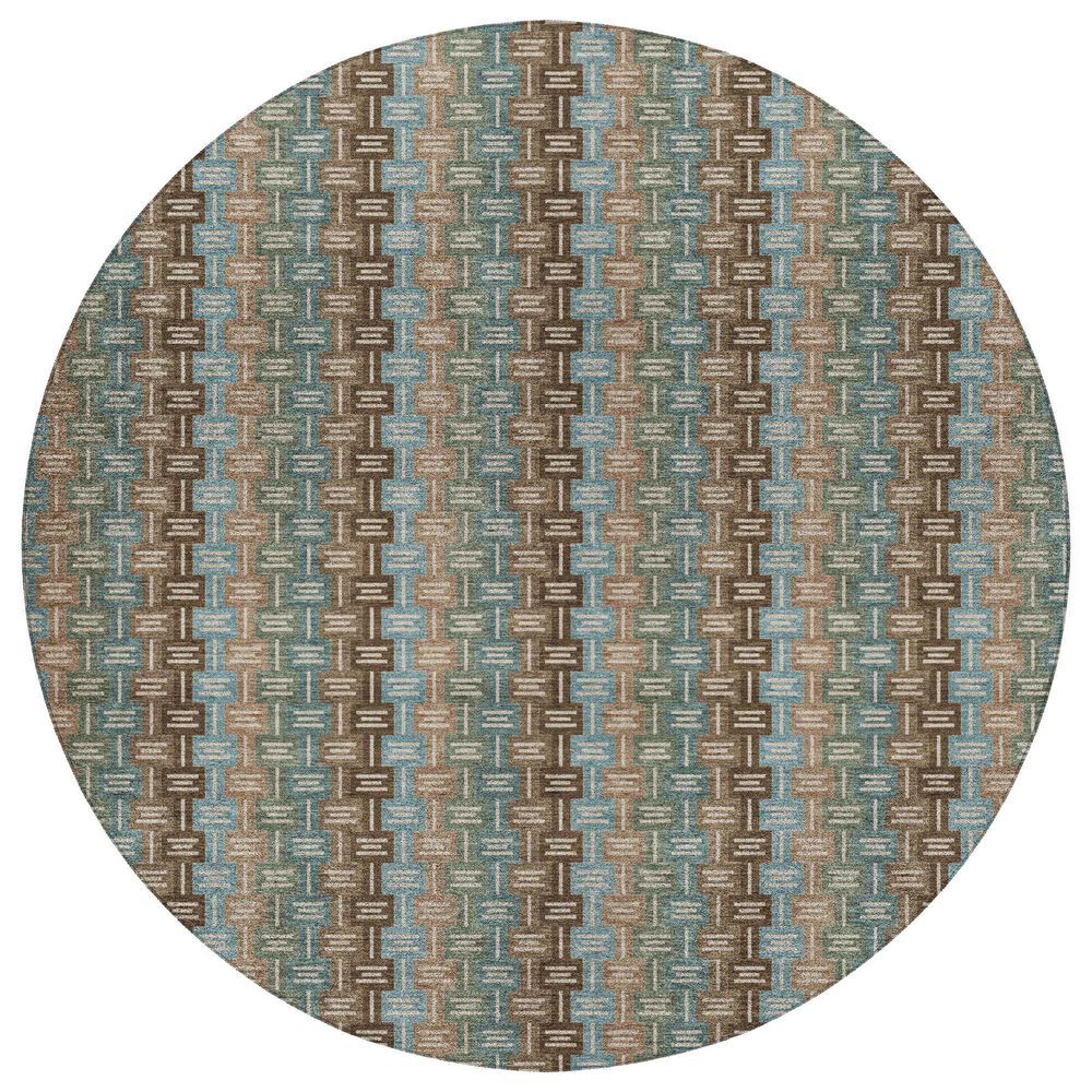 Dalyn Rug Company Kenner Brown 8' Round Area Rug, , large