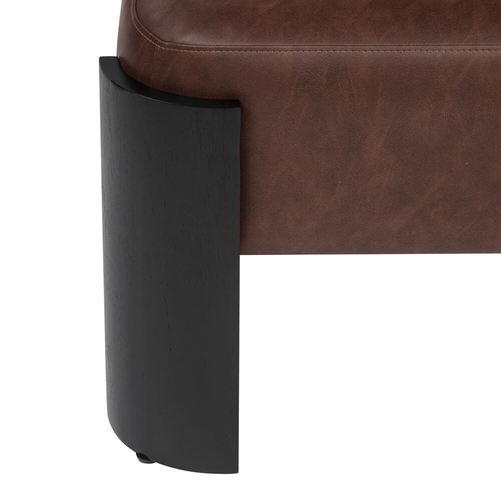 Linden Boulevard Sutherland Square Ottoman in Brown, , large