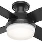 Hunter Dempsey Low Profile 44" Ceiling Fan with LED Lights in Matte Black, , large