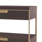 Century Cadence 2-Drawer Nightstand in Mocha and Antique Brass, , large